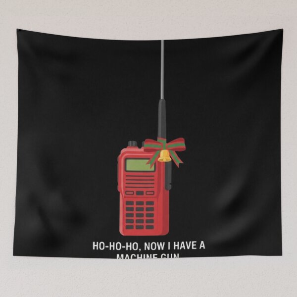Item preview, Die Hard Christmas Machine Gun Ho Ho Ho designed and sold by Amelia Design.