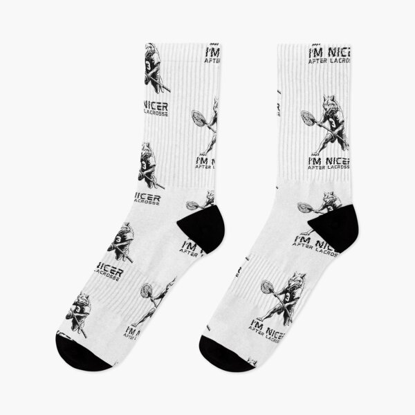 Item preview, I'm Nicer After Lacrosse Wolf Lacrosse Player Funny designed and sold by TrueArtsStore.