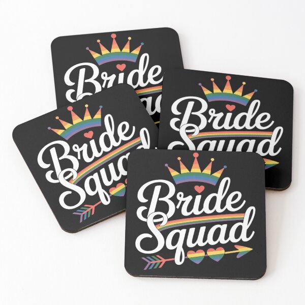 Item preview, Bride Squad LGBT Pride Lesbian Bachelor Wedding Engagement designed and sold by RoyTill0Art.