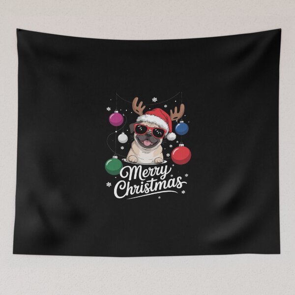 Item preview, Pug Christmas Tree Dog Santa Xmas Women Men Merry Dogmas designed and sold by dainegilbert.