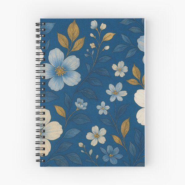 Item preview, Golden flowers on blue designed and sold by Sigtrix.