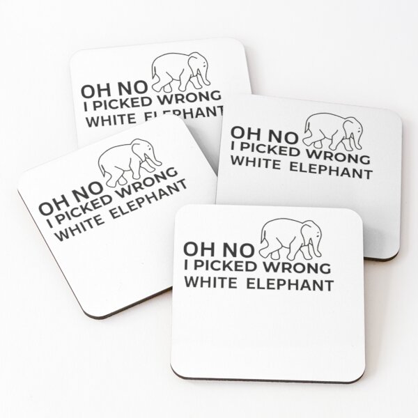 Item preview, Ho No I Picked Wrong White Elephant For Elephant Lovers Holiday Gift designed and sold by Thread&Fable.