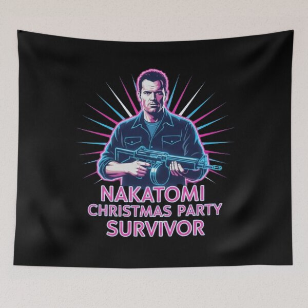 Item preview, Die Hard Christmas Party Survivor Retro Neon designed and sold by Amelia Design.