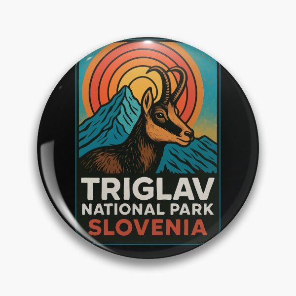 Item preview, Triglav Mountain National Park Slovenia Retro  designed and sold by TomFrontierArt.