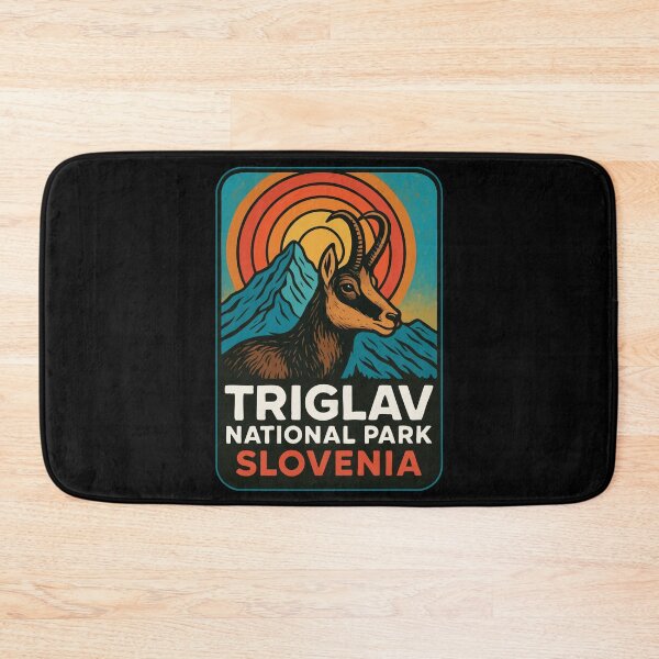 Item preview, Triglav Mountain National Park Slovenia Retro  designed and sold by TomFrontierArt.