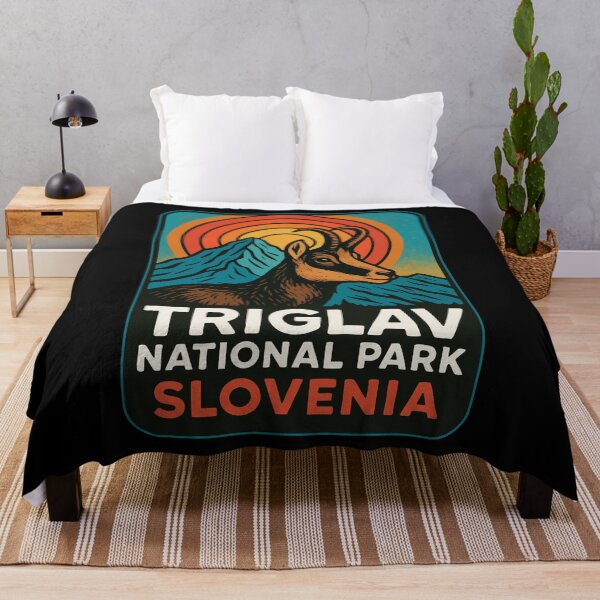 Item preview, Triglav Mountain National Park Slovenia Retro  designed and sold by TomFrontierArt.