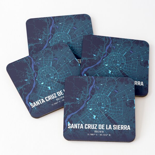 Item preview, Santa Cruz de la Sierra Midnight City Map designed and sold by HomeLivingCo.