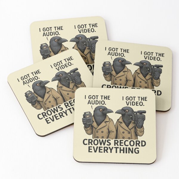 Item preview, Detective Crows Recording Everything Sticker designed and sold by YuliaHulia.