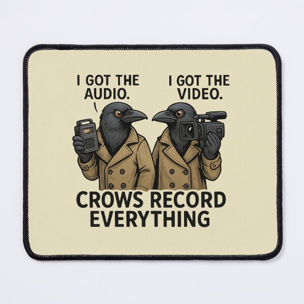 Item preview, Detective Crows Recording Everything Sticker designed and sold by YuliaHulia.