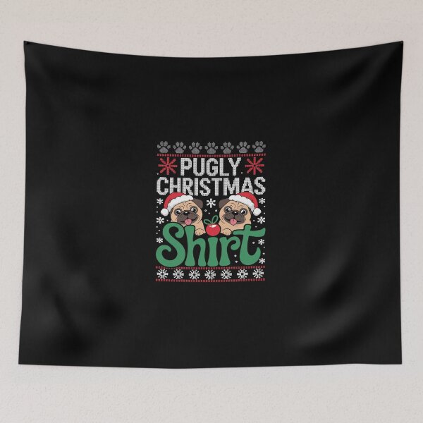 Item preview, Pugly Christmas Pug Lover Merry Pugmas  designed and sold by dainegilbert.