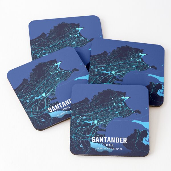 Item preview, Santander Midnight City Map designed and sold by HomeLivingCo.