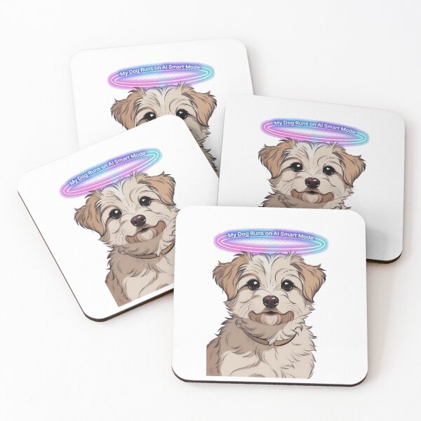 Item preview, AI Smart Mode Dog – Funny Tech Pet Shirt designed and sold by EcoArtTees.