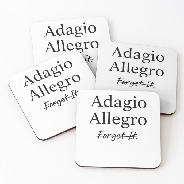 Item preview, Funny Music T-Shirt - 'Adagio, Allegro, F*ck It' - Minimalist Tempo Humour, Musician Gift designed and sold by INWESTOR88.