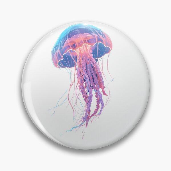 Item preview, luminous blue and pink jellyfish designed and sold by Super-tshirtco.
