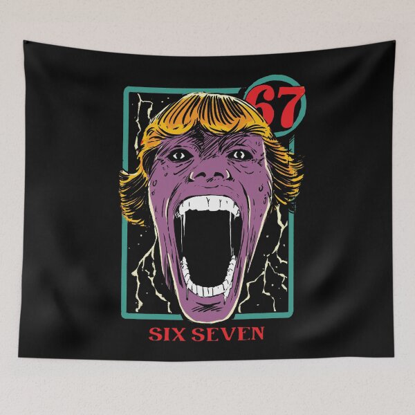 Item preview, 67 six seven 6 7 number meme retro vintage designed and sold by aComicWizard.