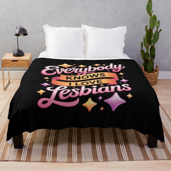 Item preview, Everybody Knows I Love Lesbians LGBTQ Lesbian Couple Wife designed and sold by RoyTill0Art.