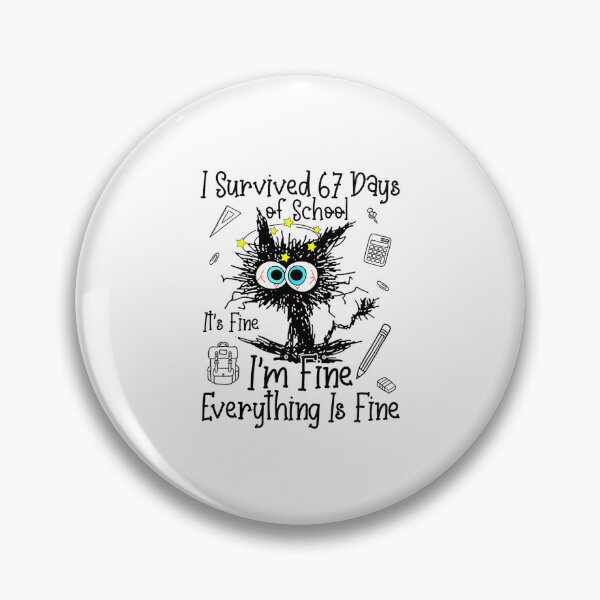 Item preview, Cat I Survived 67 Days of School Funny Six Seven Meme designed and sold by kiralynstration.