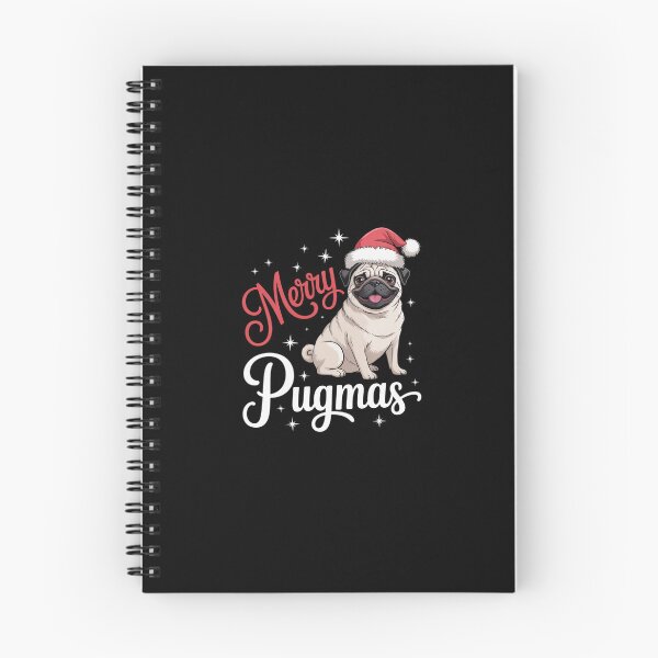 Item preview, Pugmas Happy Pug Dog Santa Hat Stars Merry Christmas designed and sold by dainegilbert.