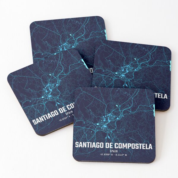 Item preview, Mapa de la ciudad de medianoche de Santiago de Compostela designed and sold by HomeLivingCo.