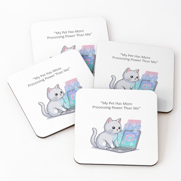 Item preview, Funny AI Cat With Laptop – Tech Humor Pet Shirt designed and sold by EcoArtTees.