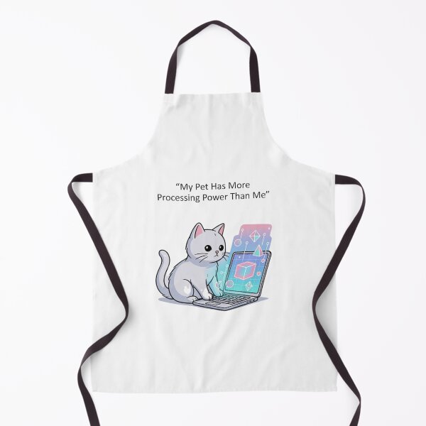 Item preview, Funny AI Cat With Laptop – Tech Humor Pet Shirt designed and sold by EcoArtTees.