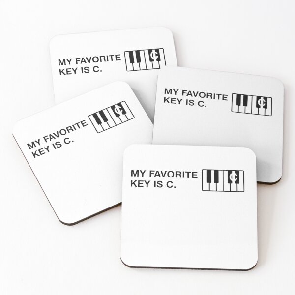 Item preview, Funny Music T-Shirt - 'My Favorite Key is C' - Minimalist Piano Humour, C Major Joke designed and sold by INWESTOR88.
