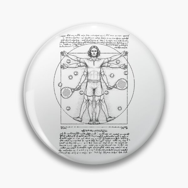 Item preview, Funny Padel Tennis Player Vintage Vitruvian Man Da Vinci designed and sold by GrandeDuc.