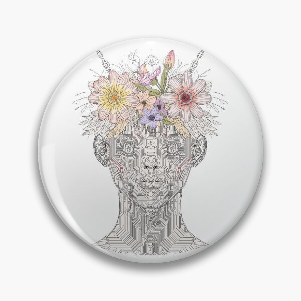 Item preview, Flowery printed circuit board head designed and sold by Super-tshirtco.
