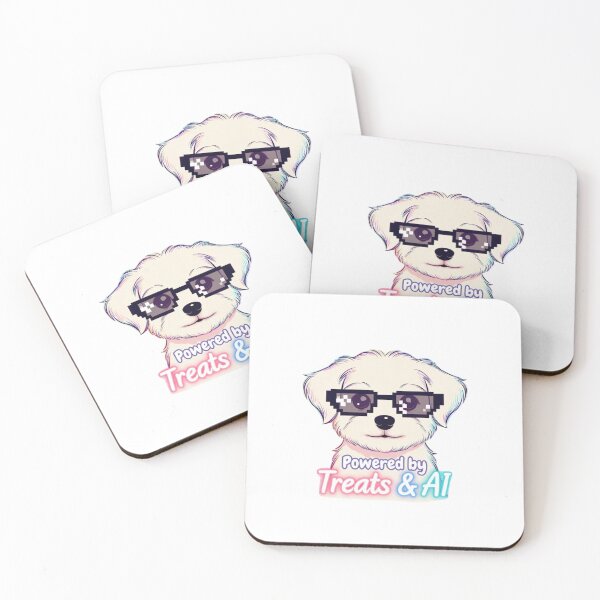 Item preview, Powered by Treats & AI – Cute Dog Tech Shirt designed and sold by EcoArtTees.