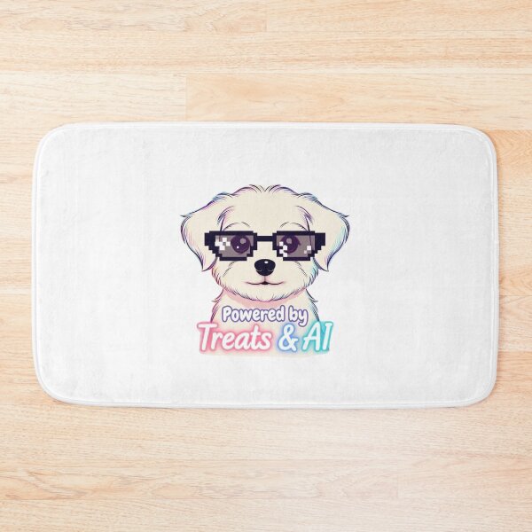 Item preview, Powered by Treats & AI – Cute Dog Tech Shirt designed and sold by EcoArtTees.