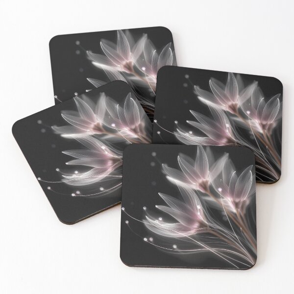 Item preview, Crystal Petals with Soft Pink Glow designed and sold by LUMINOUS GARDEN STUDIO.