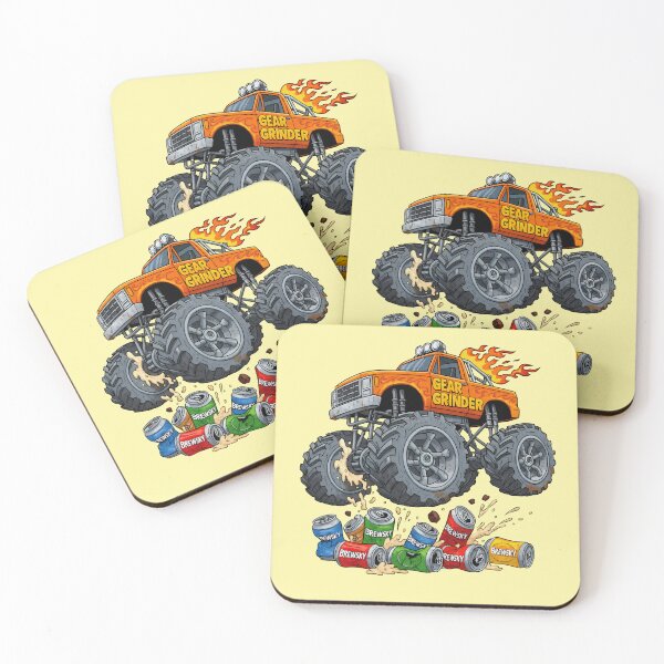 Item preview, Gear Grinder Monster Truck – Crushing Beer Cans designed and sold by Imaginationbeyond.