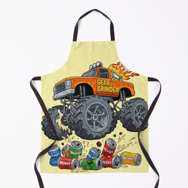 Item preview, Gear Grinder Monster Truck – Crushing Beer Cans designed and sold by Imaginationbeyond.