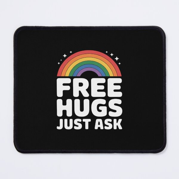 Item preview, Free Hugs Just Ask Gay Pride Ally Parade Lesbian Raingbow designed and sold by RuthGAArt.