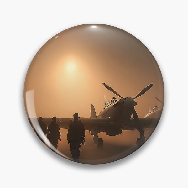 Item preview, Historic RAF Hurricane At Rest Between Sorties in Morning Light designed and sold by Skyframe Aviation.