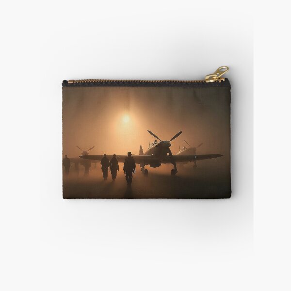 Item preview, Historic RAF Hurricane At Rest Between Sorties in Morning Light designed and sold by Skyframe Aviation.