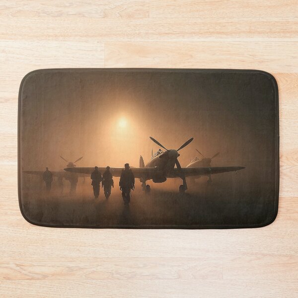 Item preview, Historic RAF Hurricane At Rest Between Sorties in Morning Light designed and sold by Skyframe Aviation.