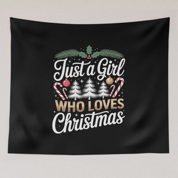 Item preview, ust A Girl Who Loves Christmas Xmas Holiday Girls designed and sold by KonstanKoraner.