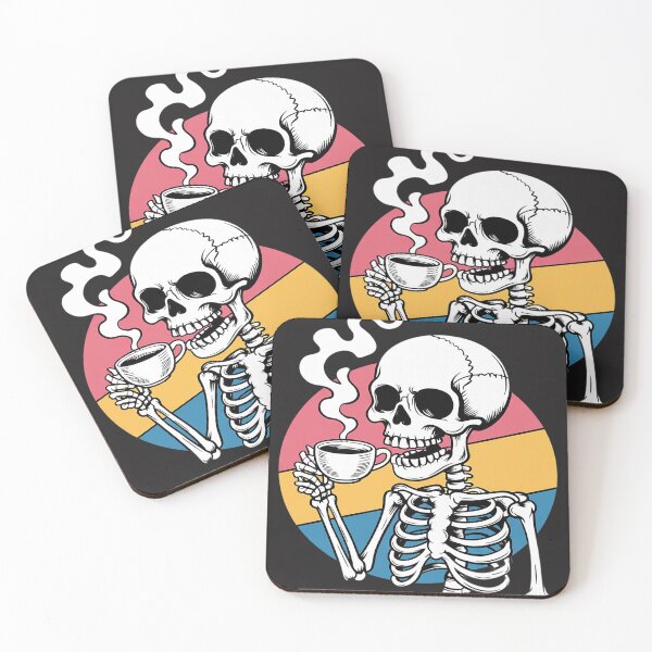 Item preview, Skeleton Drinking Coffee LGBT-Q Pansexual Pride Pan Flag designed and sold by GaryBellcvbnb.