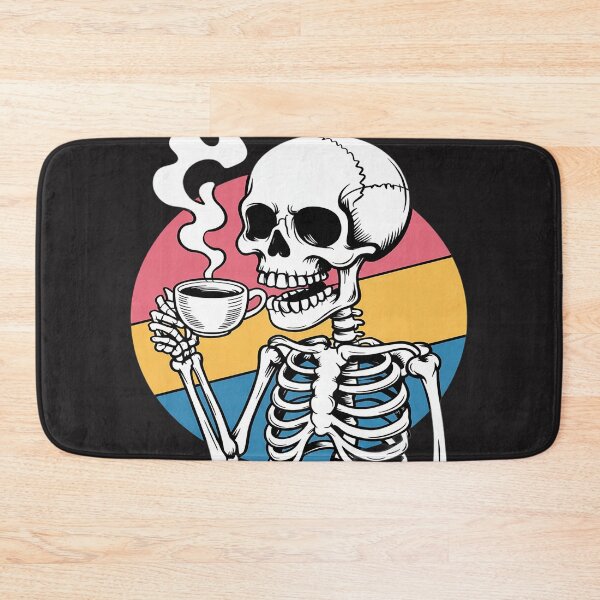 Item preview, Skeleton Drinking Coffee LGBT-Q Pansexual Pride Pan Flag designed and sold by GaryBellcvbnb.