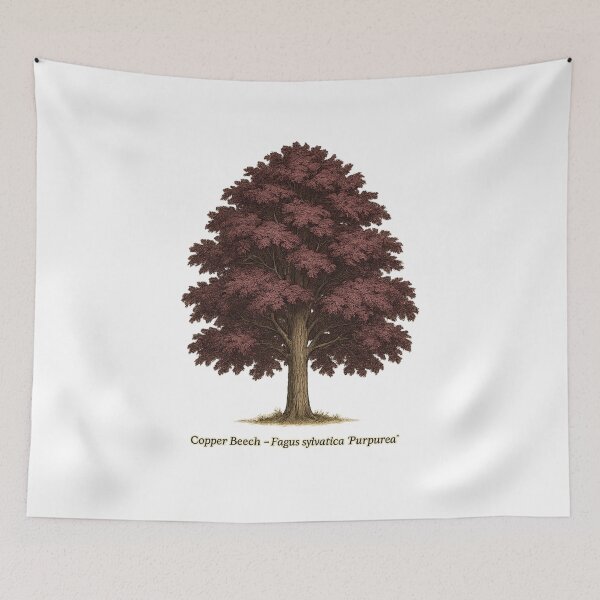 Item preview, Copper Beech – Fagus sylvatica ‘Purpurea’ | Botanical Tree Illustration designed and sold by BloomKind.