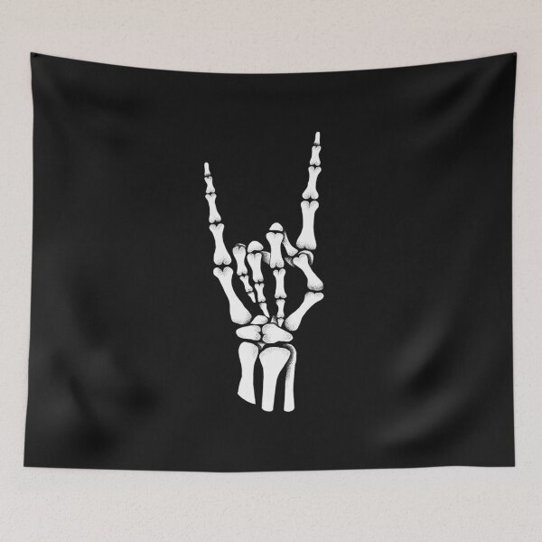 Item preview, Skeleton Hand Devil Horns Rock Hand Gesture designed and sold by GaryBellcvbnb.