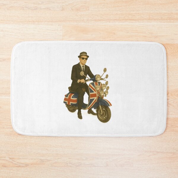 Item preview, British Mod Scooter Rider in Suit – Union Jack Retro Scooter designed and sold by Fleetwood1994.