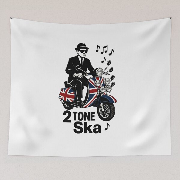 Item preview, 2 Tone Ska Scooter Rider – Union Jack Mod Retro Music Culture designed and sold by Fleetwood1994.