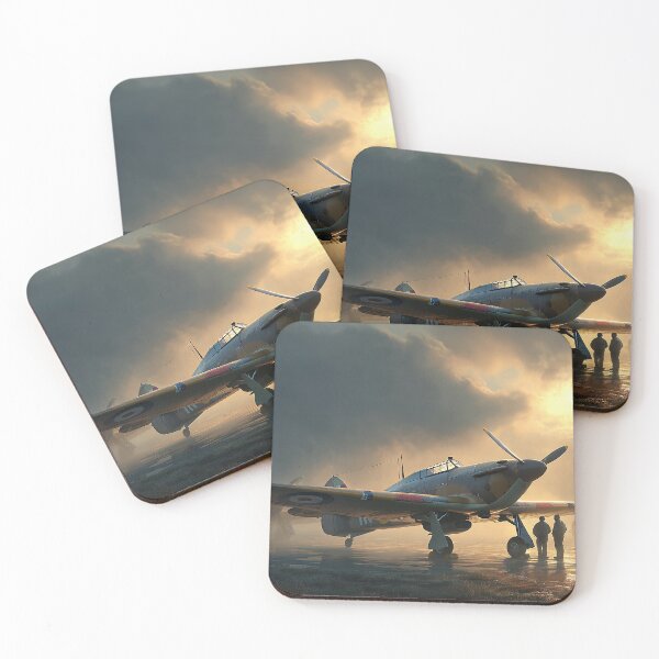 Item preview, Hawker Hurricane In the Hangar Area on a Foggy Airfield designed and sold by Skyframe Aviation.