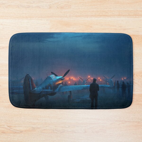 Item preview, British Hurricane Aircraft Surrounded by Ground Personnel at a Forward Base designed and sold by Skyframe Aviation.