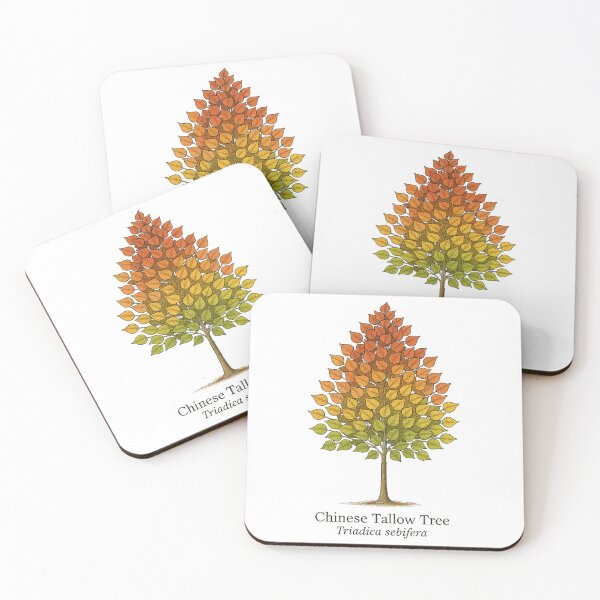 Item preview, Chinese Tallow Tree – Autumn Gradient Botanical Illustration designed and sold by BloomKind.