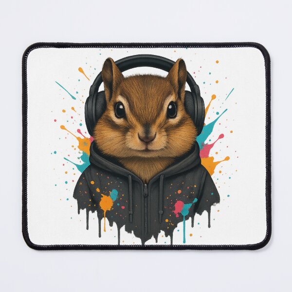 Item preview, Urban Chipmunk – Cute Chipmunk in Hoodie & Headphones (Graffiti Drip Art) designed and sold by thtCMRAguy.