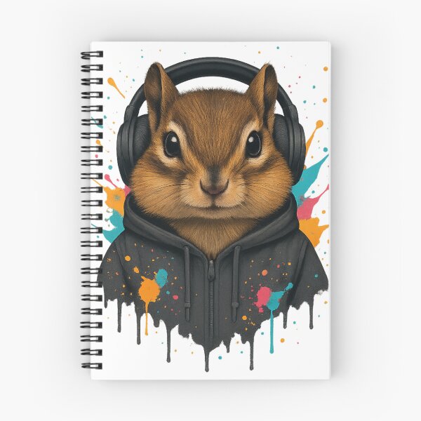 Item preview, Urban Chipmunk – Cute Chipmunk in Hoodie & Headphones (Graffiti Drip Art) designed and sold by thtCMRAguy.