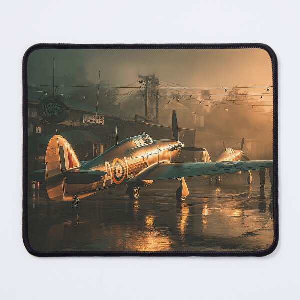 Item preview, Royal Air Force Hurricane During Engine Inspection at Dawn designed and sold by Skyframe Aviation.